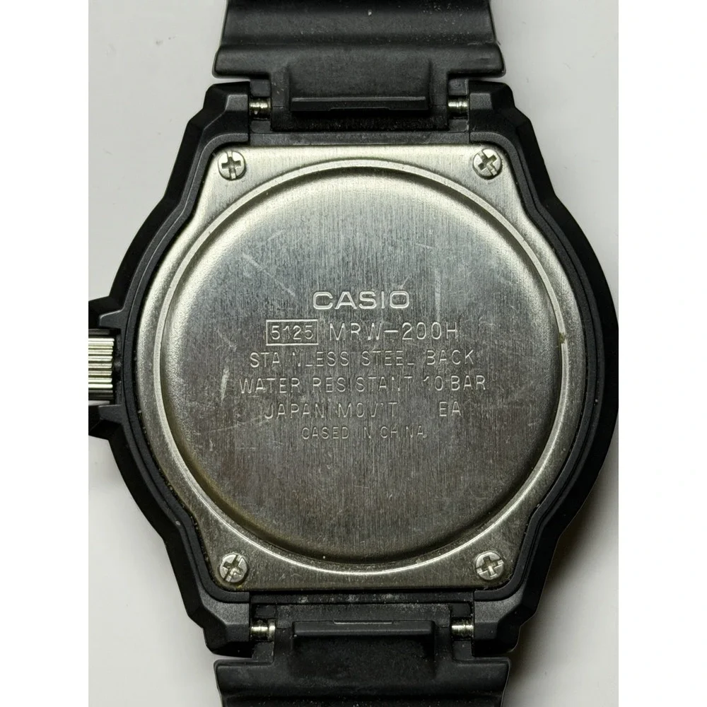 Casio MRW-200H Analog Dive Watch‎ 5125 Quartz 100M Water Resistant Black
